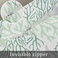 thumbnail image 6 of Sage Green Coral Throw Pillow Cover Case, Couch Sofa Bed Pillowcase, Soft Decorative Lumbar Pillow Protector, Summer Beach Coastal Ocean Life Ombre 12x20Inch Reversible Pillow Shams with Zipper, 6 of 6