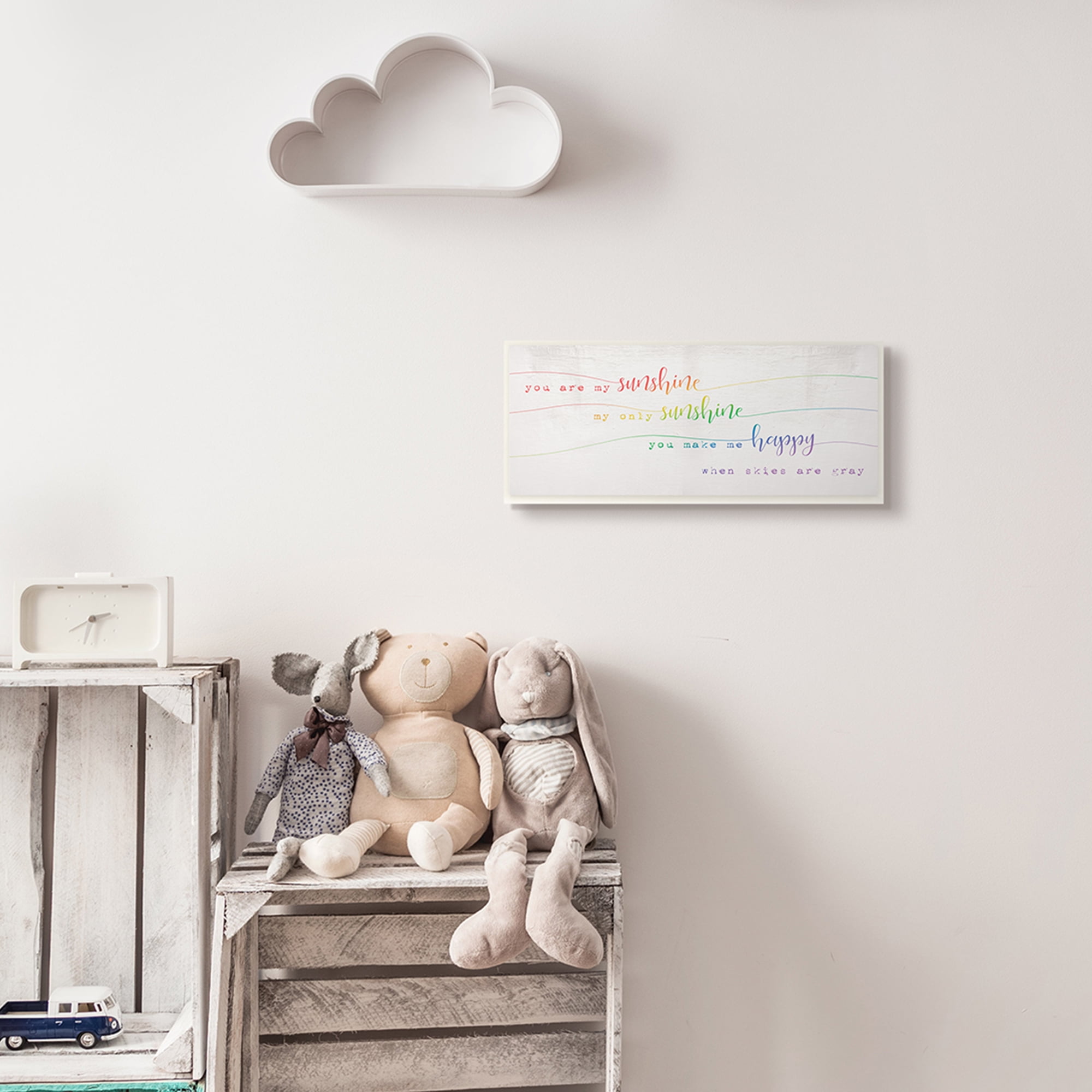 Stupell Industries You're My Sunshine Rainbow Ombre Script,7 x 17,Designed by Daphne Polselli
