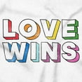 thumbnail image 2 of Inspirational Love Wins Rainbow Unisex Fleece Graphic Zip Up Hoodie Brisco Brands 4X, 2 of 5