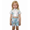 thumbnail image 1 of Girls Stage Performance Shorts Dance Wear Glitter Shiny Metallic Costume Bottom For Party Outfit And Festive Celebration Apparel, 1 of 4