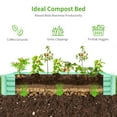 thumbnail image 6 of Land Guard 8×4×1ft Rectangle Galvanized Metal Raised Garden Bed, Metal Planter Kit Box Outdoor for Deep-Rooted Vegetables, Flowers, Green and Herbs, Lime Green, 6 of 8