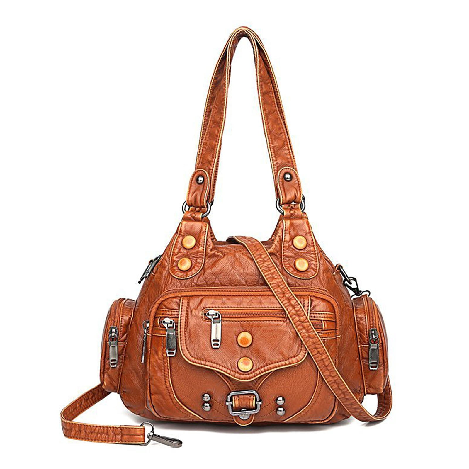 LONGshukeji Hobo Bags for Women Vegan Leather Shoulder Purses and Handbags Ladies Tote Bags Purse with Crossbody Strap