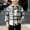 Gray, variant on Boys Long Sleeve Button Up Plaid Shirts Classic Grid Check Lapel Collar Chest Pocket Casual Holiday Outfit Tops Light Blue-D