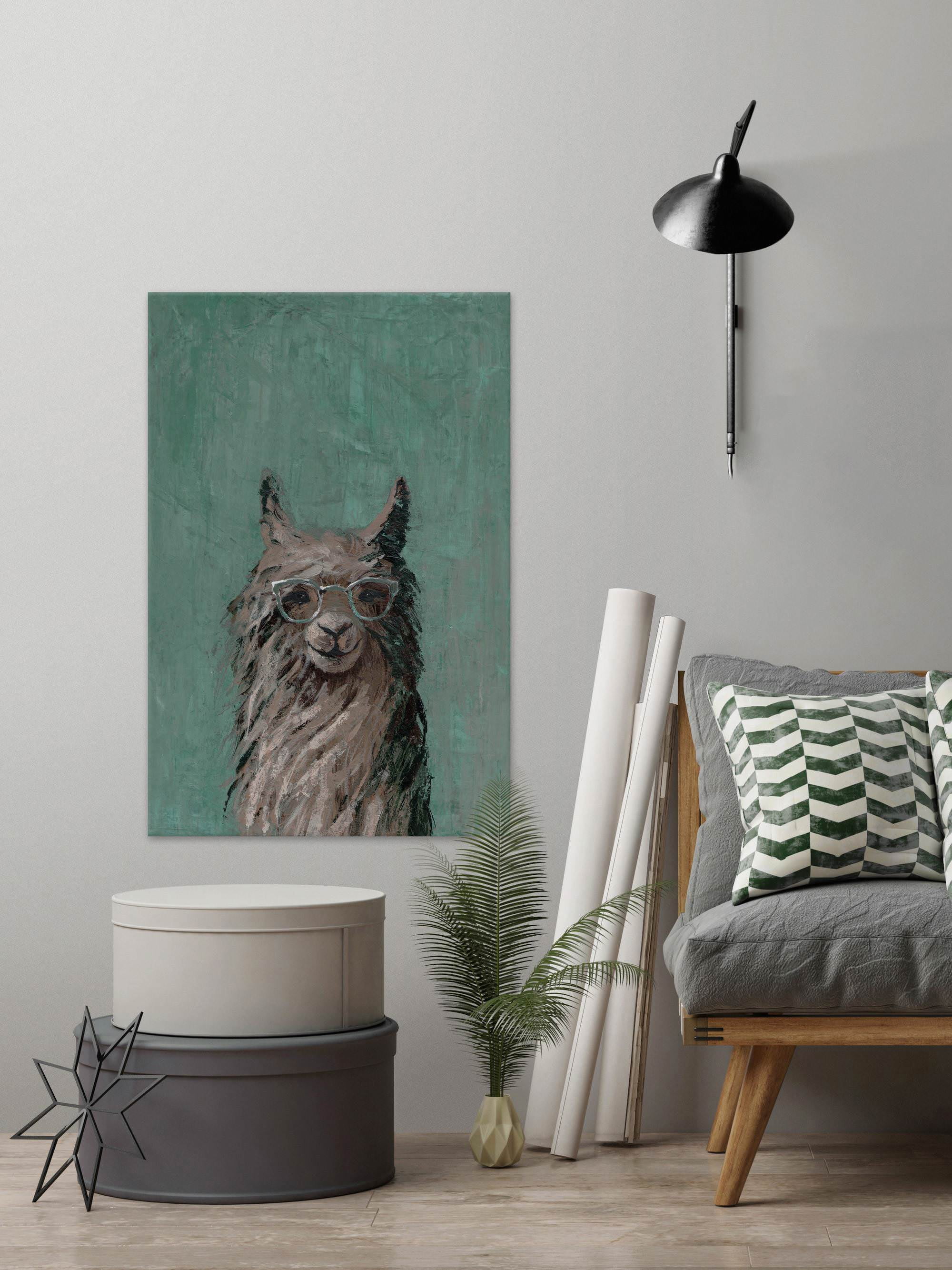 Shaggy Llama III Painting Print on Wrapped Canvas