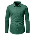 thumbnail image 6 of JXMVOJ Men's Casual Business Solid Color Long Sleeve Shirt, Cotton Fabric, Lightweight Breathable Design, Versatile for Daily, Party, Beach Outfits, 6 of 7