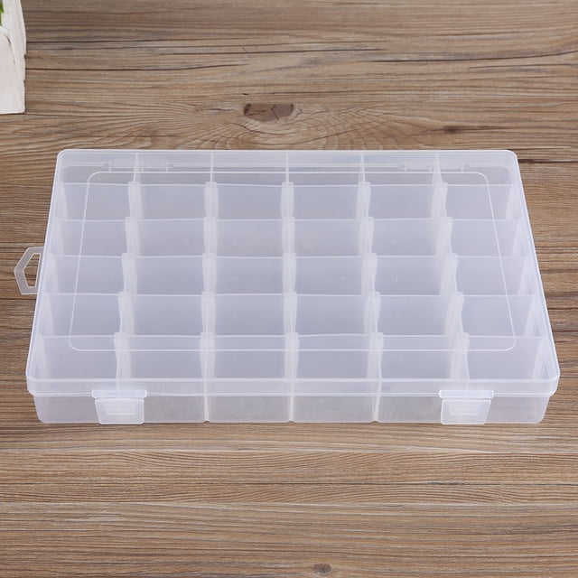 Caja de Almacenamiento ANGGREK Material PP Transparente 36 Ranuras Extraíbles 27,5 x 17,5 x 4,1 cm