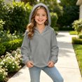 thumbnail image 2 of StSilkitty Kids Hooded Sweatshirts Long Sleeve Pullover Sweatshirt Tops Fall Winter Outdoor Warm Clothes Size 5-16, 2 of 8