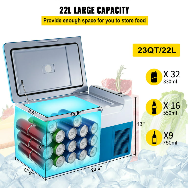 VEVOR VEVOR Refrigerador Portátil 22L Nevera Portátil para Coche