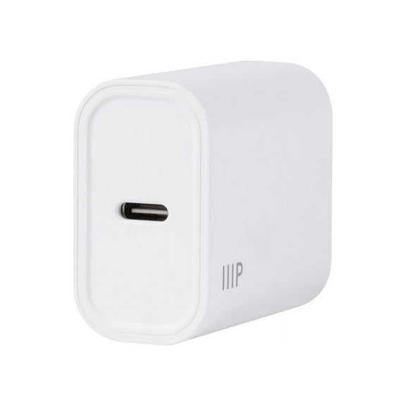 Monoprice 20W USB-C Fast Wall Charger | Compatible with iPhones, iPad mini, Samsung Galaxy S, AirPods, Nintendo Switch, Smart Watches