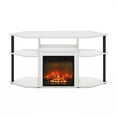 thumbnail image 2 of Pemberly Row Foyer d'Angle à Rangement Ouvert pour Télé, Divertissement, Blanc/noir Uni, 2 of 6