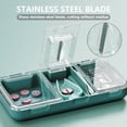 thumbnail image 2 of Pill Crusher Cutter Splitter, SOATUTO 3 in 1 Multi-Functional Pill Cutter Crusher, Portable Travel Purse Pill Box Case Holder, Medicine Grinder Container for Cutting Vitamin Tablet - Green, 2 of 9