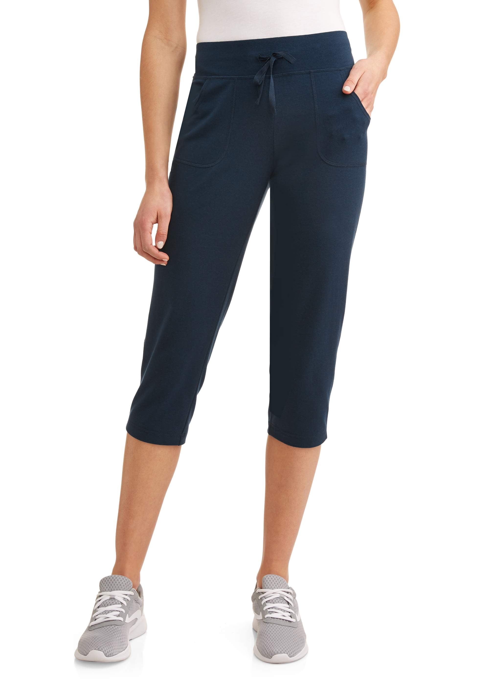 sweat capris with pockets