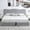 Light Grey, variant on King Size Bed Frame with Lift Up Storage, Boucle Upholstered Platform Bed with Curved Headboard, No Box Spring Needed, Hydraulic Storage, Blush Pink
