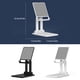 thumbnail image 2 of Injueey Soporte plegable para tableta, soporte de para teléfono móvil, manos libres, soporte de montaje electrónico para dormitorio, Teléfono y Comunicación Negro, 2 of 6