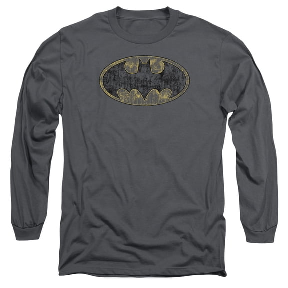 Batman - Tattered Logo - Long Sleeve Shirt - Large