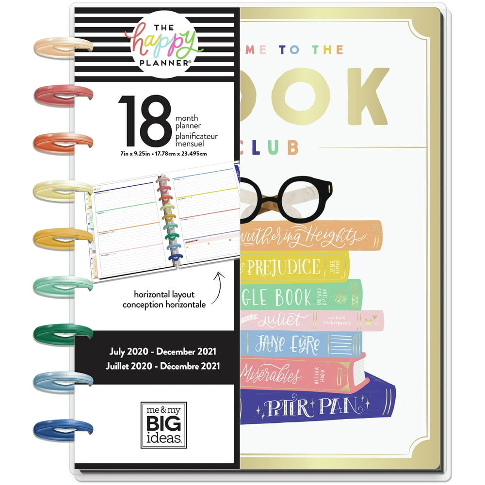 Happy planner 18 month dated medium planner 7 75 x9 75 bookish july