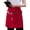 Red, variant on Long Server Apron with 3 Pockets Bistro Half Aprons for Men Women Waiter Waitress Chefs Apron Waterproofs Waist Apron