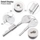thumbnail image 4 of 1set Sliding Glass Door Lock With Key, Showcase With Chrome Finish Security Slide Case Proof Safety Cabinet Glass Doors Lock, 4 of 10