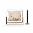 thumbnail image 1 of Large LED Vanity Mirror with 3 Color Lighting Modes – Tabletop Makeup Mirror for Bedroom, Bathroom & Dressing Room – Plug-in, 1 of 8
