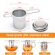 thumbnail image 2 of 2 coladores de té, cesta infusora de acero inoxidable para tazas, infusores de té para té a granel, difusor de té de malla fina, coladores de té de mango largo, filtros para infusiones de té, 2 of 8