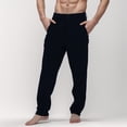 thumbnail image 2 of Men's Casual Pants Men's Autumn And Winter Slacks Tracksuit Pants With Pocket Stylish Jeans Cropped Black 33, 2 of 9