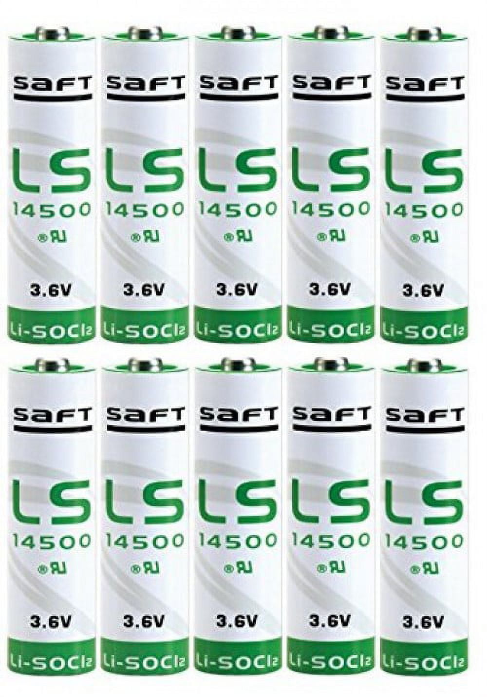 10 Saft LS-14500 AA 3.6V Lithium Batteries - Non Rechargeable