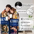 thumbnail image 5 of Custom Blanket with Photos Personalized Valentines Day Gifts for Him Her Customized Soft Flannel Blankets with Pictures Text Personalized Blankets and Throws for Boyfriend Girlfriend Blankets, 5 of 5