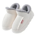 thumbnail image 4 of Slippers for Men and Women Cozy Cotton House Slippers Winter Warm Thick Lined Shoes Non- Indoor Home Footwear for Couples Comfort, 4 of 6