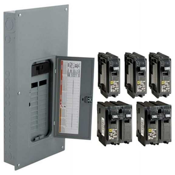Square D HOM2040M200PCVP Homeline 200A Main Breaker Installed Indoor Load Center Value Pack