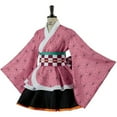 thumbnail image 2 of Nezuko Traditional Dress Kamado Outfit with Bow Belt – Top & Skirt Set, 2 of 8