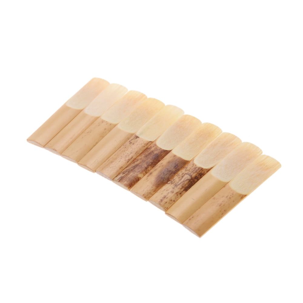 M Muspor 10 pcs Clarinet Reed Strength 1.5,2.0,2.5,3.0,3.5,4.0 Reed with Plastic Case Clarinet Reeds 2.5 Strength 1.5