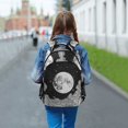 thumbnail image 6 of FORMRS Unisex Backpack Elementary School Travel Bookbag with Reflective Stripes, Black Moon, 6 of 7