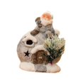 thumbnail image 2 of Figura de casa de pueblo navideña con iluminación LED, decoración navideña coleccionable con luz Papá Noel, 2 of 7