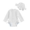 thumbnail image 4 of eczipvz Swimsuit Girl Baby/Toddler Swimsuit UPF 50+ Sun Protection One Piece Zipper Bathing Suit with Sun Hat Beach Swimwear(White,2-3 Years), 4 of 4