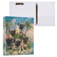 thumbnail image 2 of joogoo Pug Dog on Island Hardcover 3 Ring Binder 1.5" Round Rings Interior Pockets Binders Organizer 2 Pack, 2 of 9