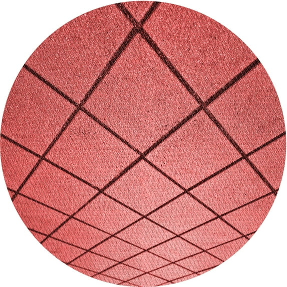 Ahgly Company Indoor Round Patterned Love Red Area Rugs, 8' Round