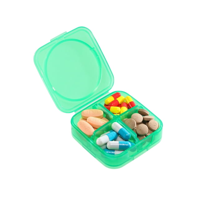 Pill Box Weekly Organizer with Independent Sealing Buckles Design Pill Container Large Capacity Transparent Case for Travel And Home