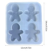 BQBQERT Silicone Cake Mold Fondant Gingerbreads Man Shaped Baking Tools Silicone Candy Suitable for Holiday Baking