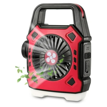 

Multifunctional Camping Fan Outdoor Portable Fan With Light Adjustable Lighting And USB Rechargeable Quiet Motor Strong Wind And Versatile Hanging Design Fans That Blow Cold Air Fan For Home