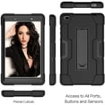 thumbnail image 4 of Mignova pour Lenovo Tab E8/TB8304F Étui pour Tablette 8,0 Pouces, Étui Hybride Robuste Antichoc avec Armure Rigide, Protection Intégrale avec Support Intégré pour Lenovo Tab E8/TB8304F 8,0 Pouces (Noir/noir), 4 of 6