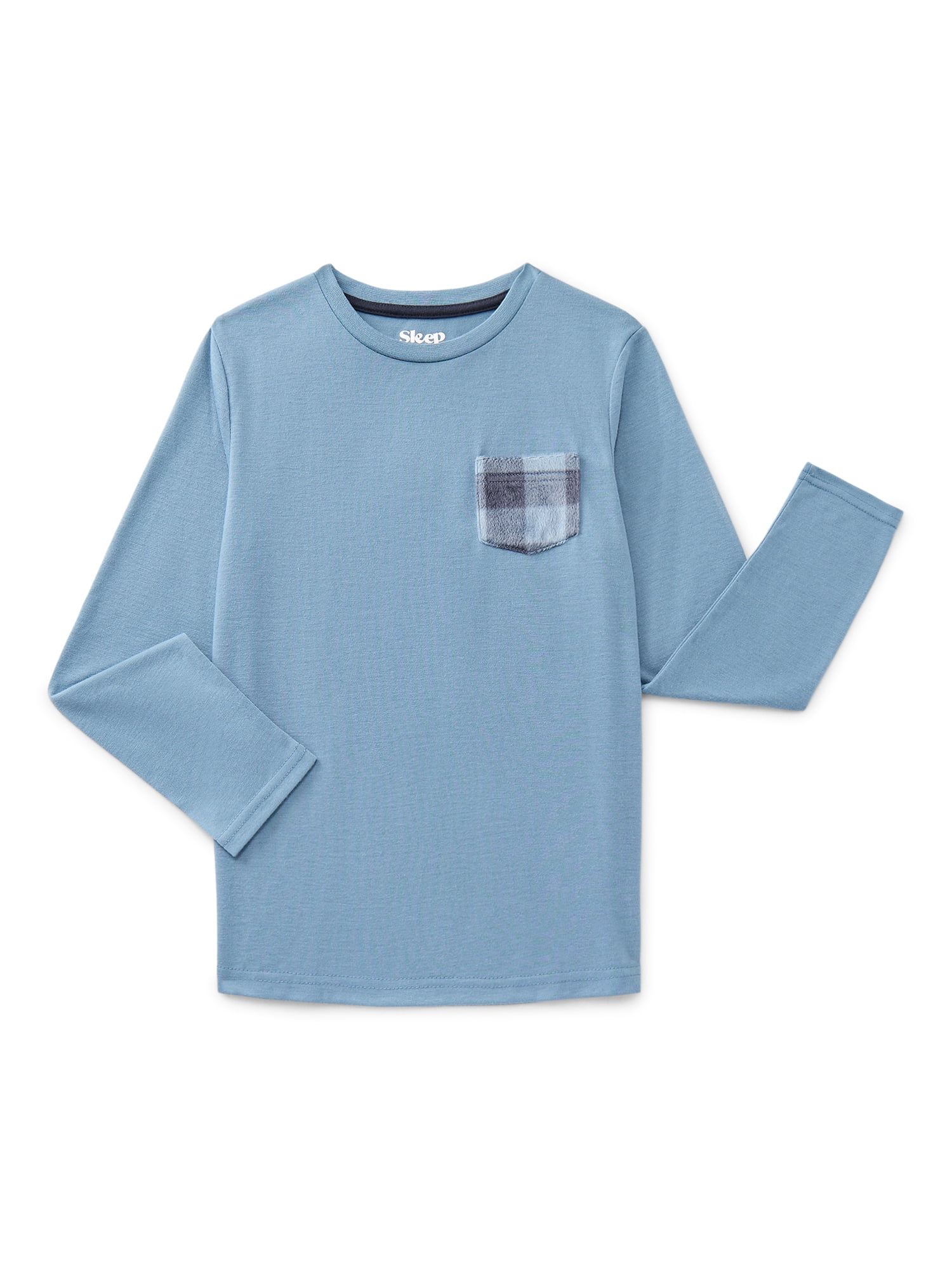 Sleep On It Boys Long Sleeve Tee and Plush Pants Pajama Set, 2-Piece, Sizes 6-14