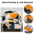 thumbnail image 3 of CJC 2-Piece Club Chair Slipcover with Cushion Tub Printed Covers, Elastic Armchair Round Barrel Couch Covers, for Bar Counter Living Room, Color 16, 3 of 8