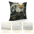 thumbnail image 4 of Orinice Bald Eagle Moon Wildlife Graphic Decorative Cushion Throw Pillow Cover 20x20in, 4 of 5
