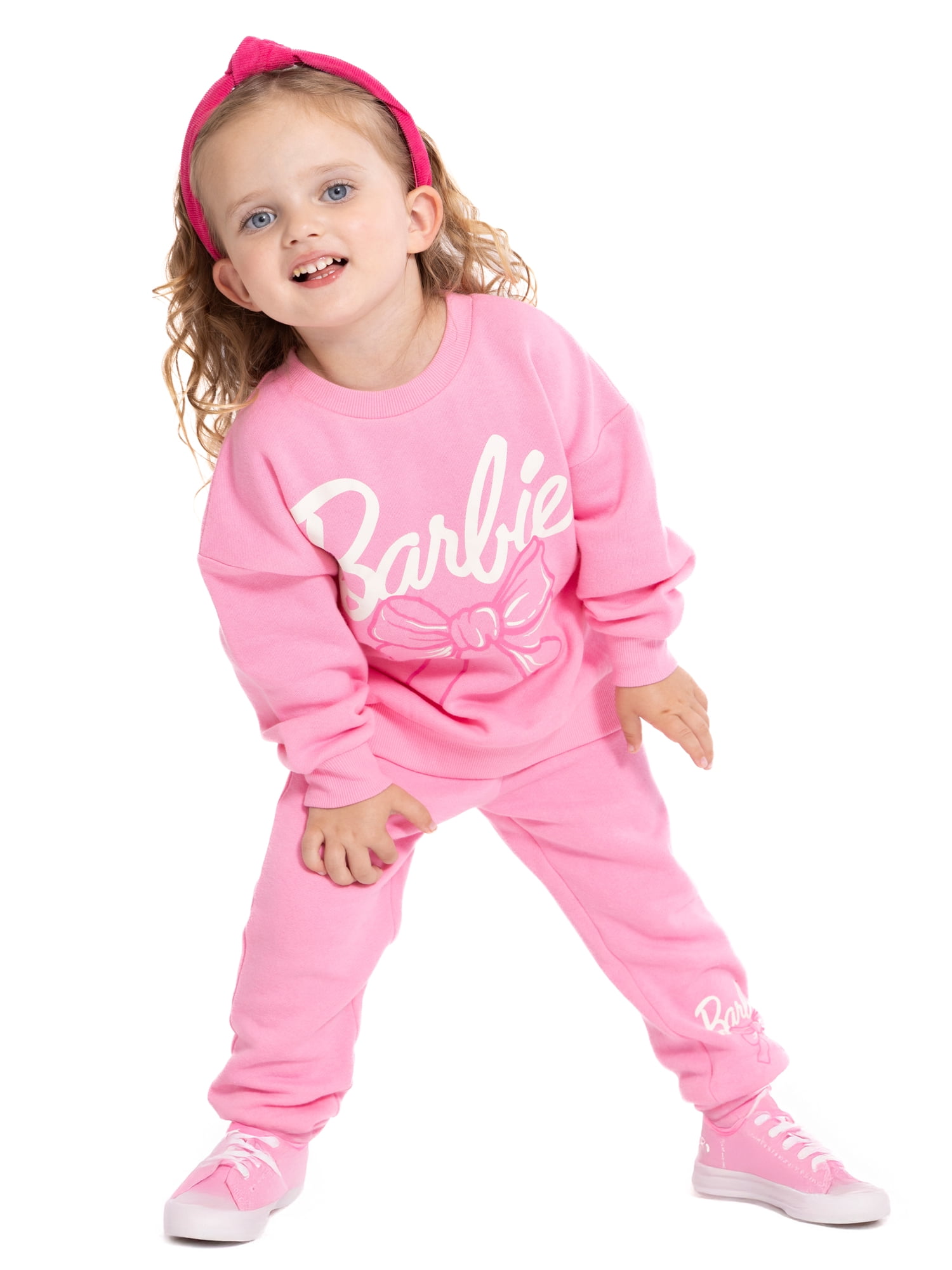 Barbie Toddler Girls Graphic Sweatshirt and Joggers Set, 2-Piece, Sizes 12M-5T