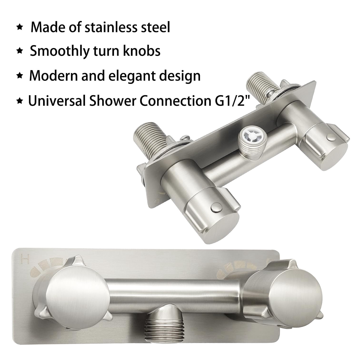 RV Shower Faucet Kit with Handheld Head, Hose & Holder, Brushed Nickel