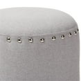 thumbnail image 3 of Bowery Hill Modern 14" Round Pouf in Light Gray, 3 of 5
