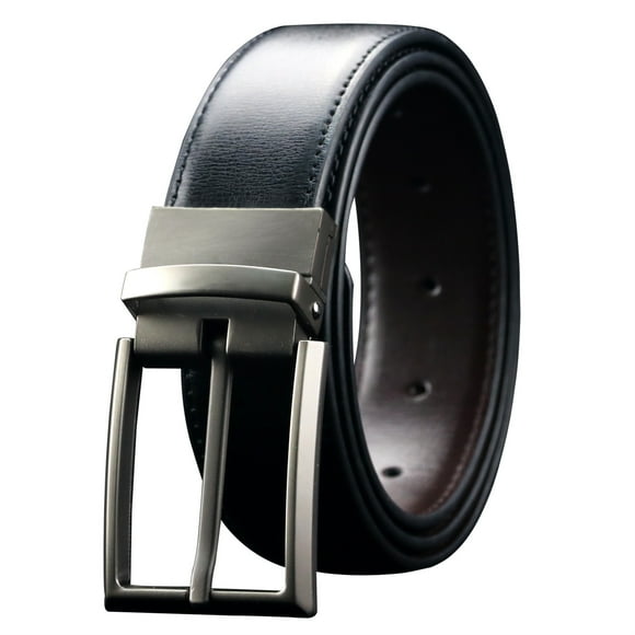 Maikun Ceinture en Cuir Réversible pour Hommes, Ceintures Habillées Décontractées pour Hommes, une Ceinture Inversée pour 2 Côtés