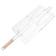 thumbnail image 2 of Nikou Acier Inoxydable Poignée Antiadhésive Barbecue Filet Gril Panier de Viande de Poisson pour Four Barbecue, 2 of 8