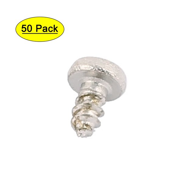 Uxcell M2 x 4mm Stainless Steel Flat Head Selftaping Screws (50pack