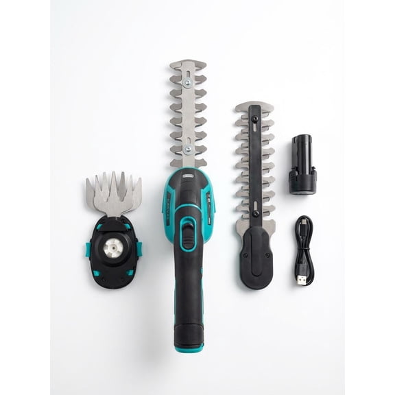 2-in-1 Cordless Grass Shear and Shrub Trimmer - 7.2V Rechargeable, Lightweight, with Type-C Charging
